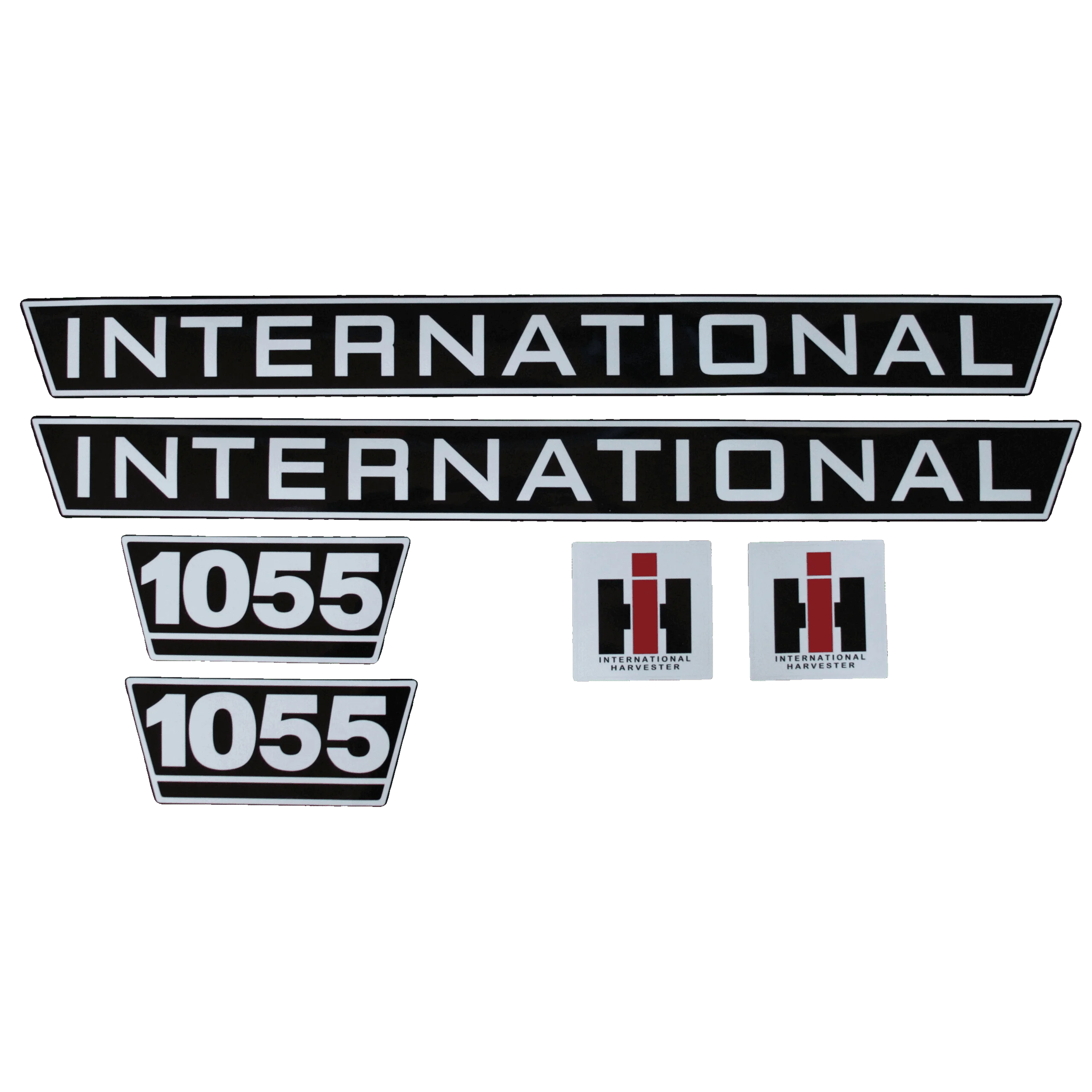 IHC International 1055 Aufkleber schwarz weiss groß