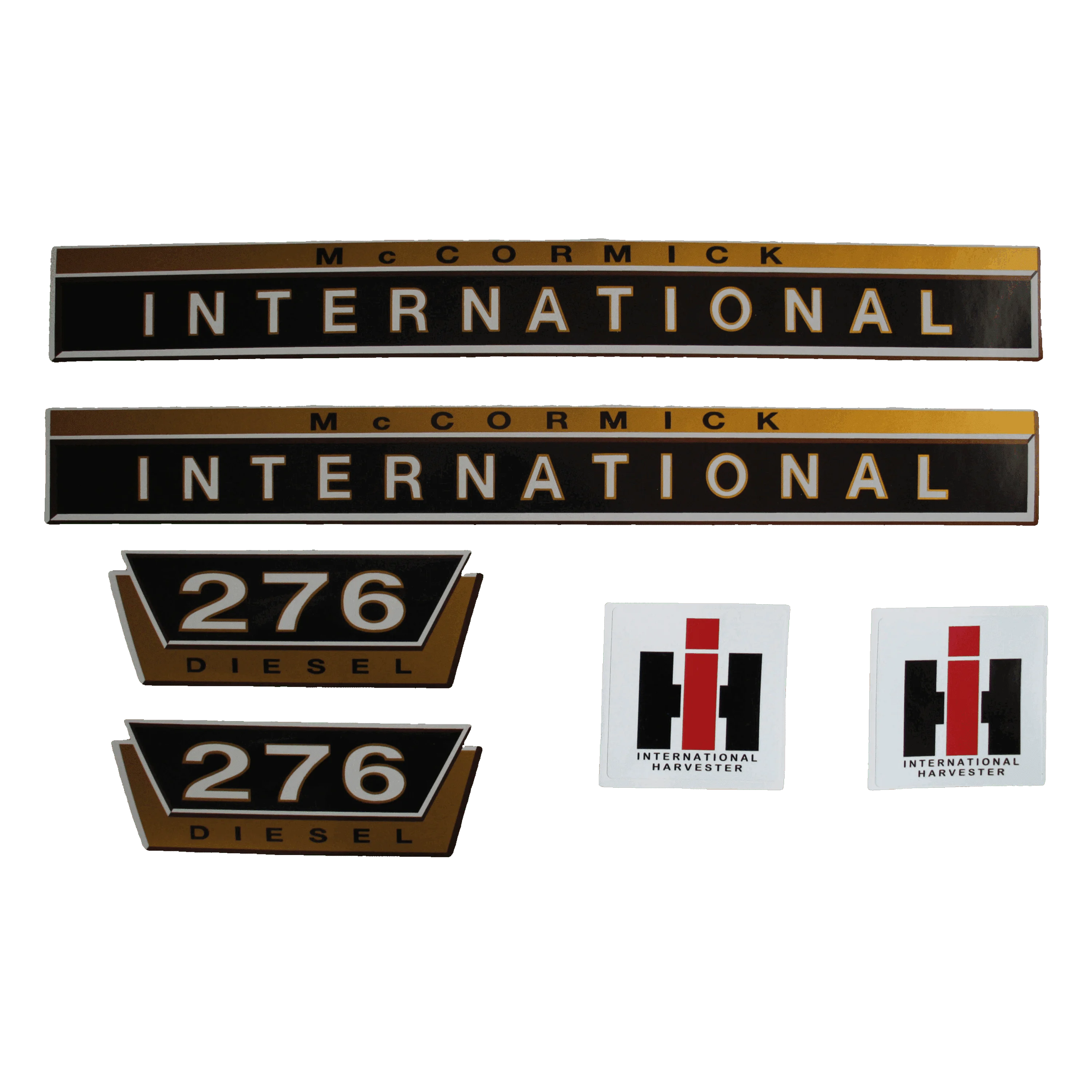IHC international 276 Aufkleber gold groß