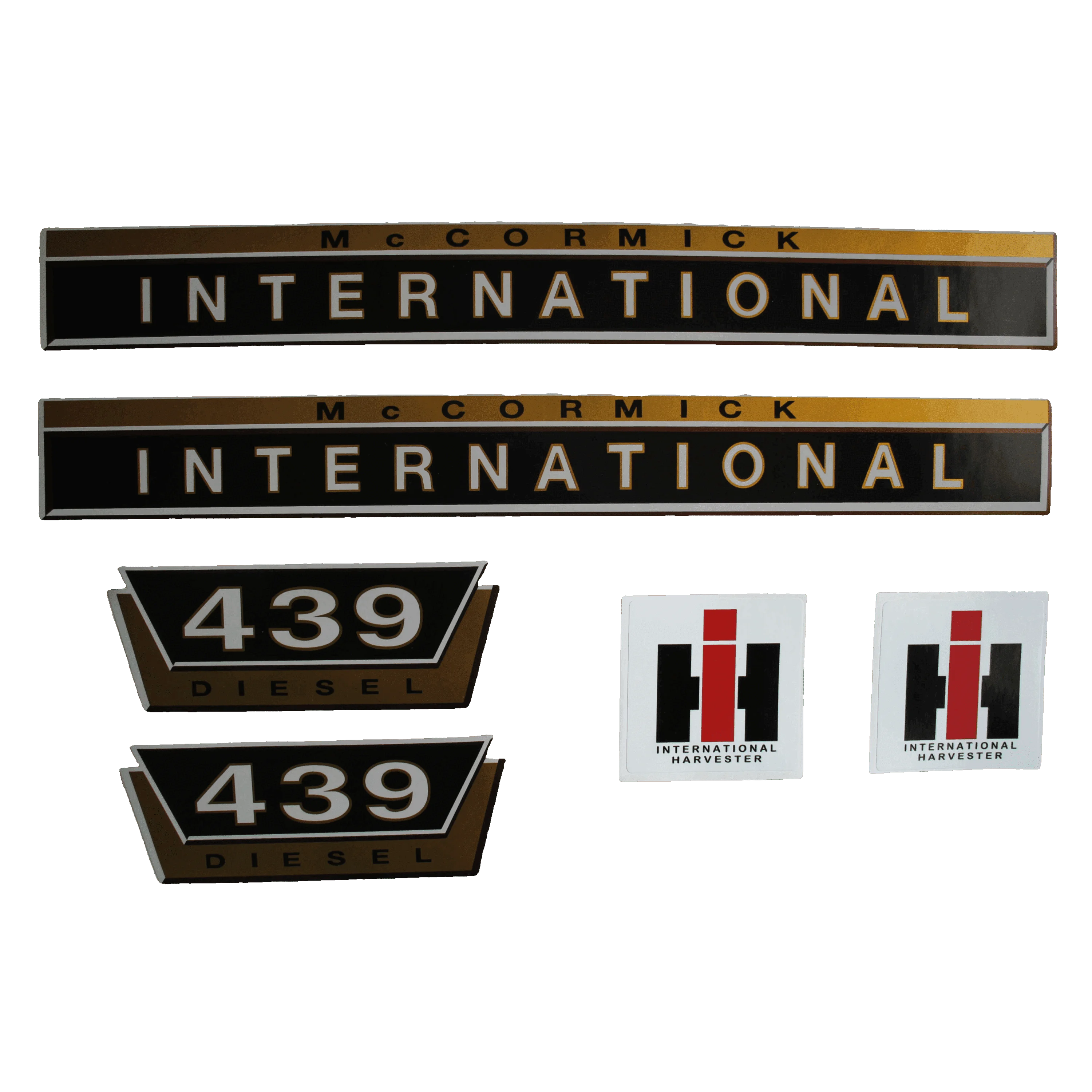 IHC International 439 Aufkleber gold groß