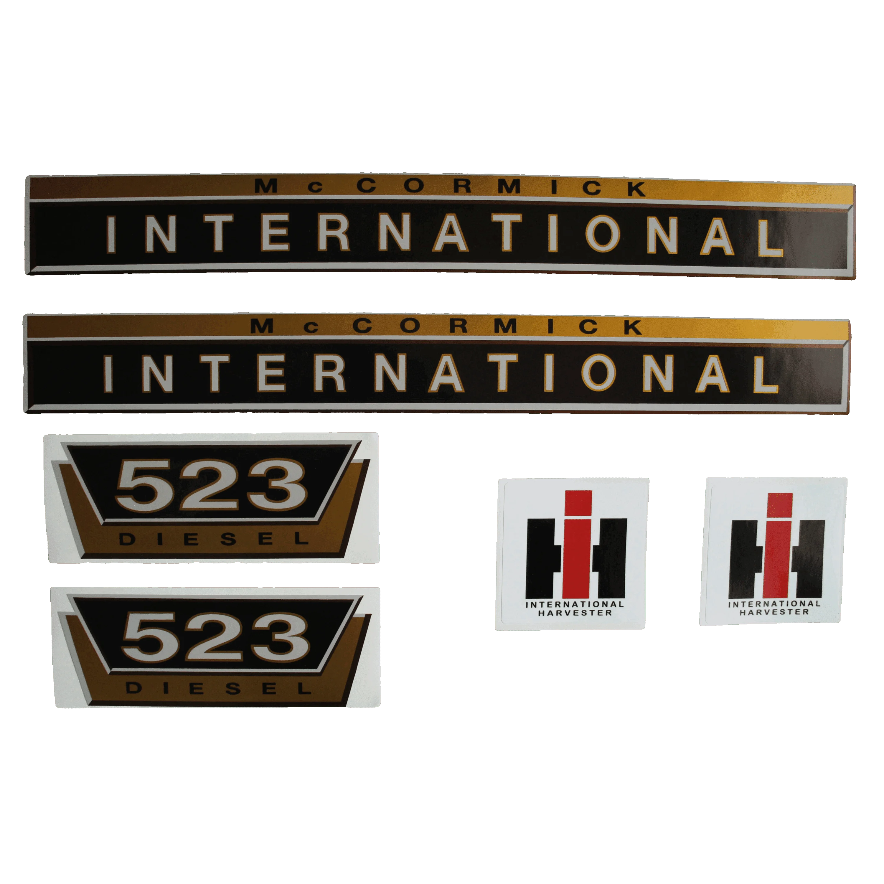 IHC International 523 Aufkleber gold groß