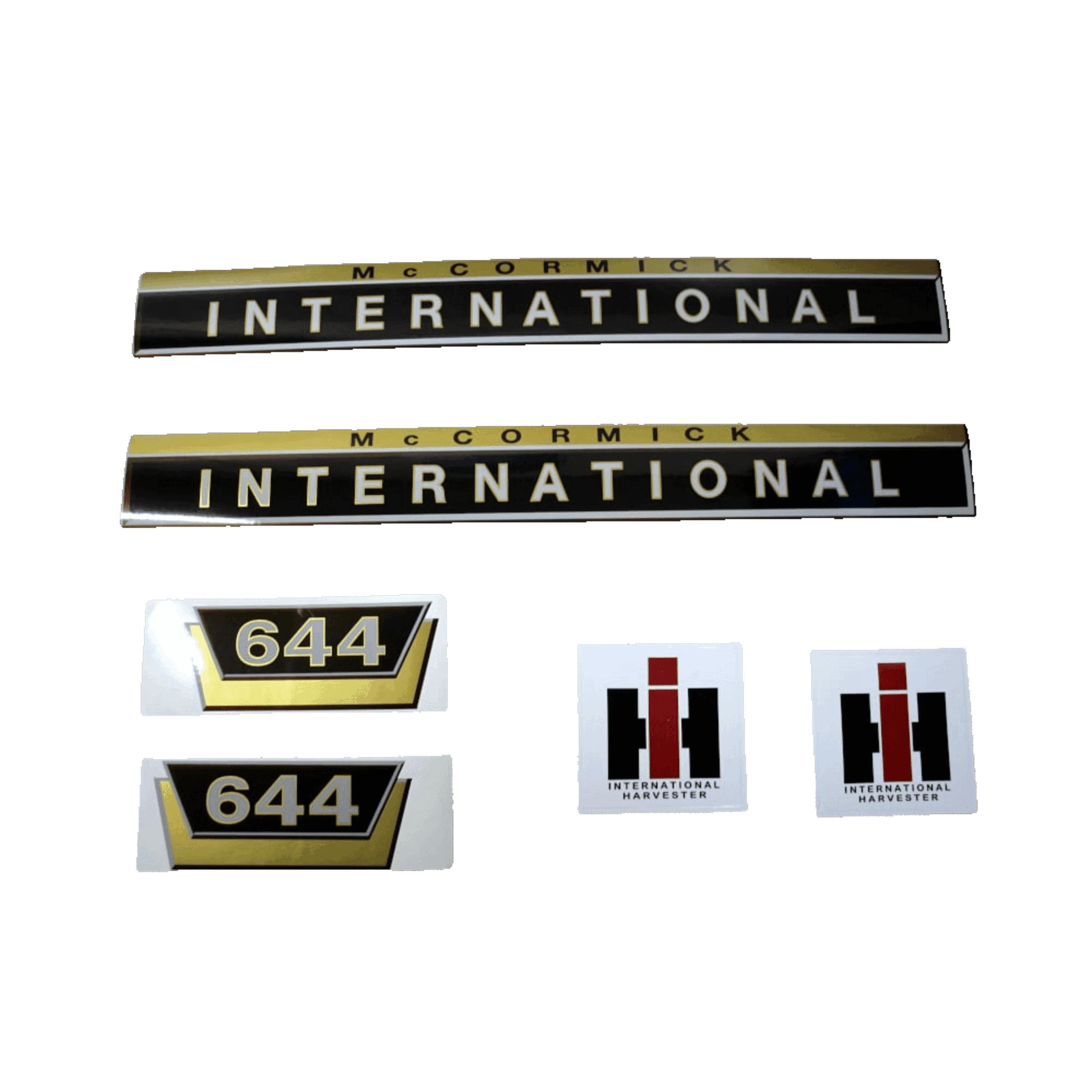 IHC International 644 Aufkleber gold groß