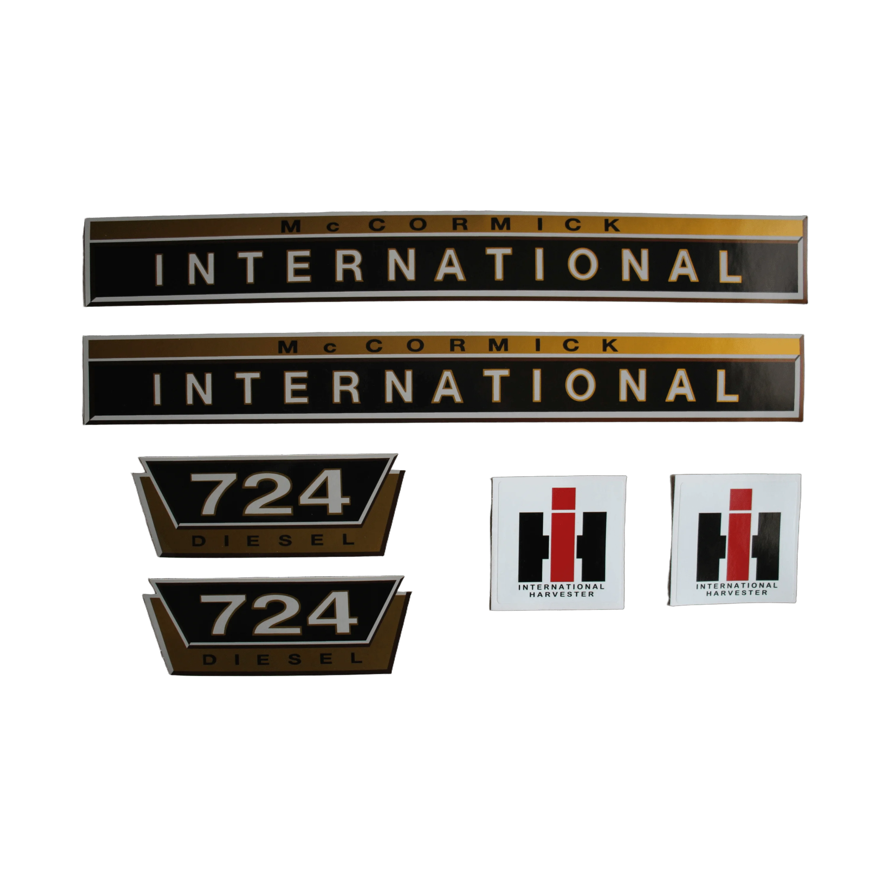 IHC International 724 Aufkleber gold groß