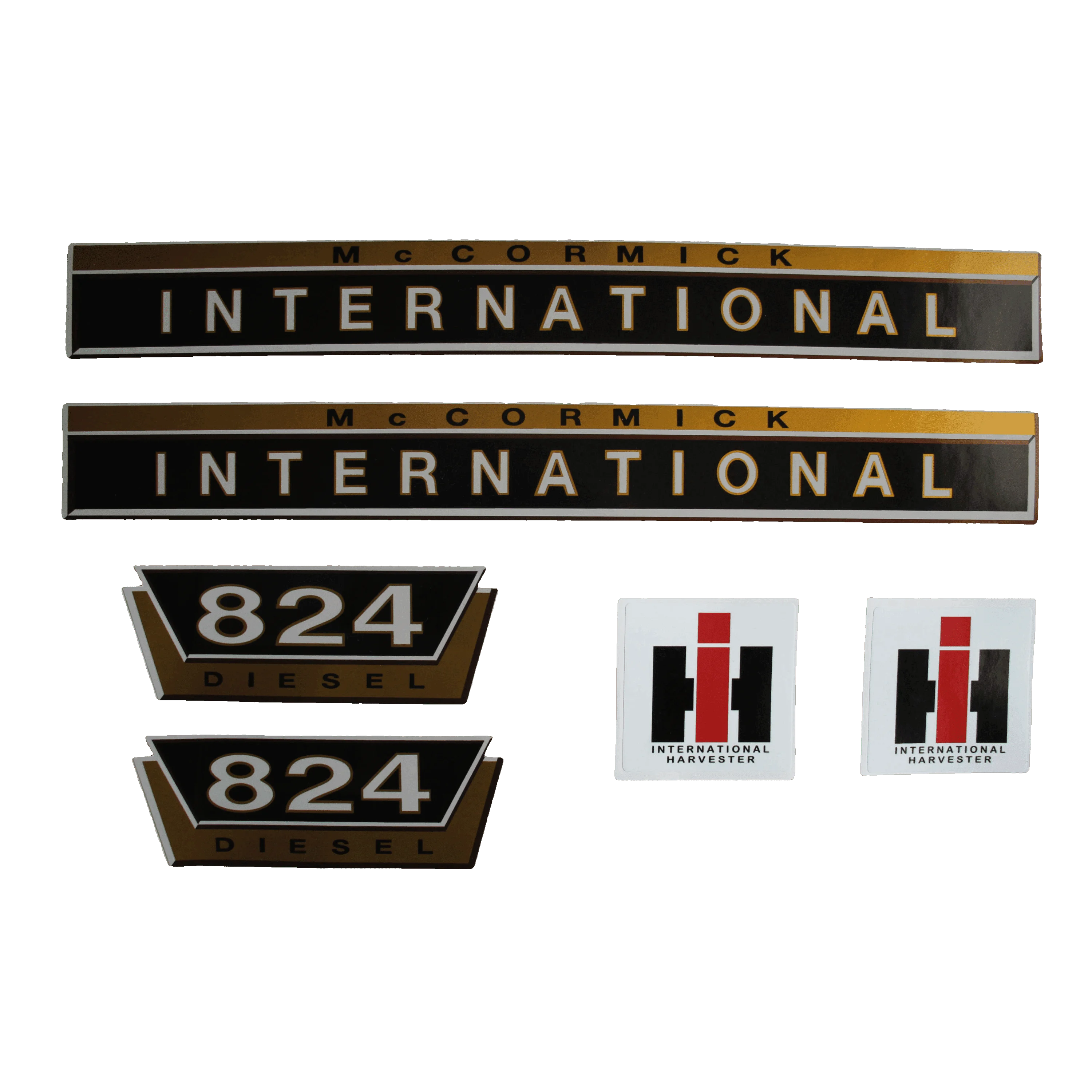 IHC International 824 Aufkleber gold groß