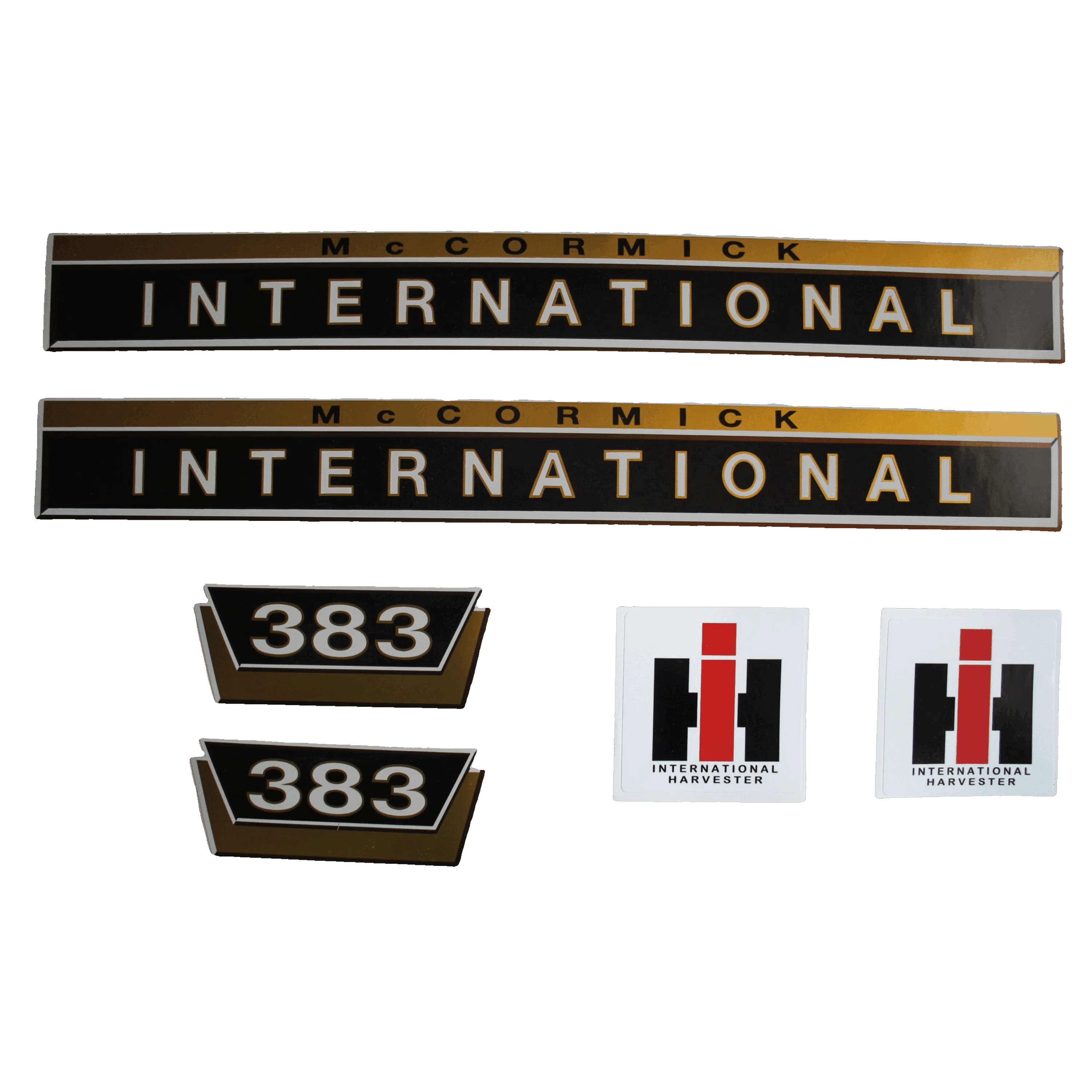 IHC International 383 Aufkleber gold klein