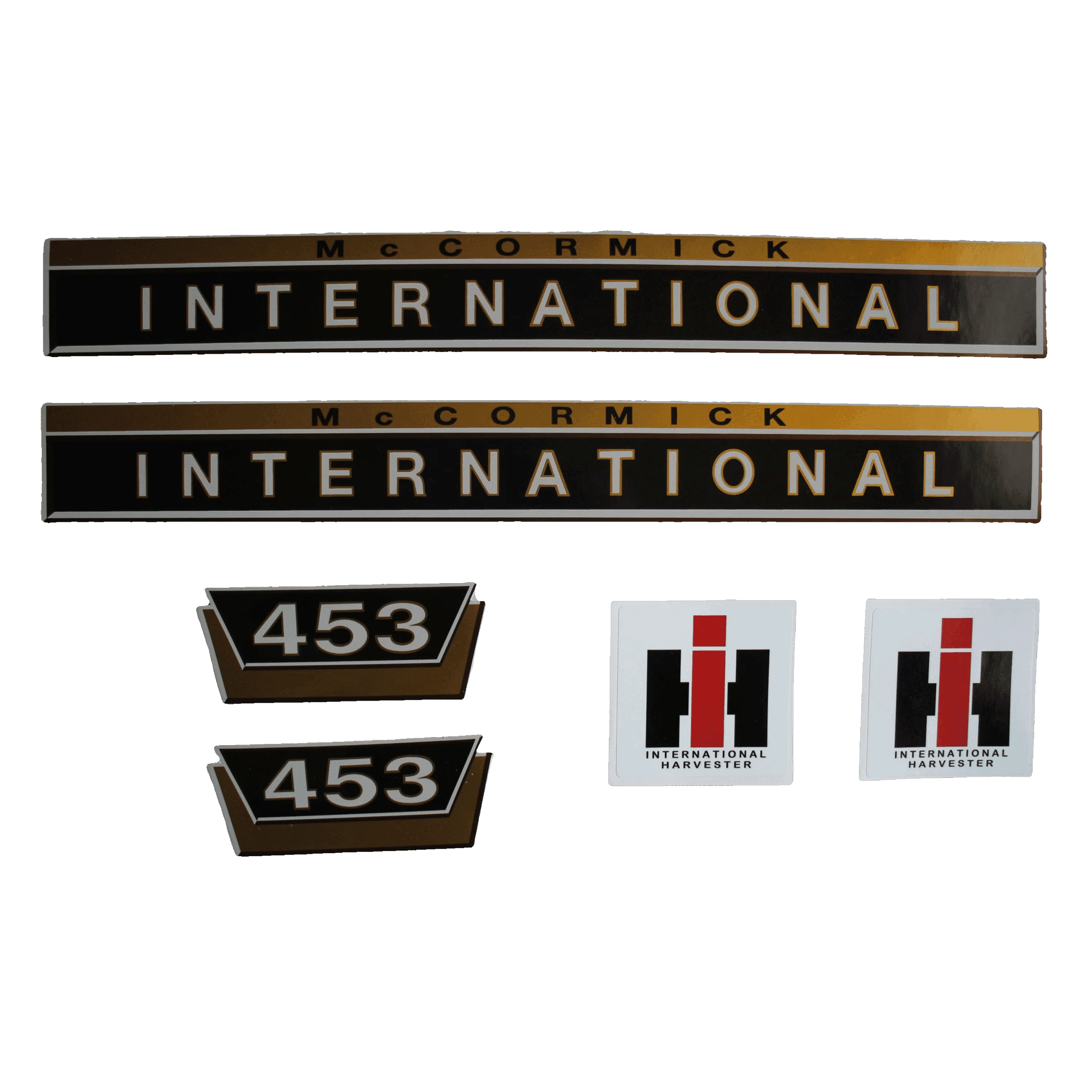 IHC International 453 Aufkleber gold klein