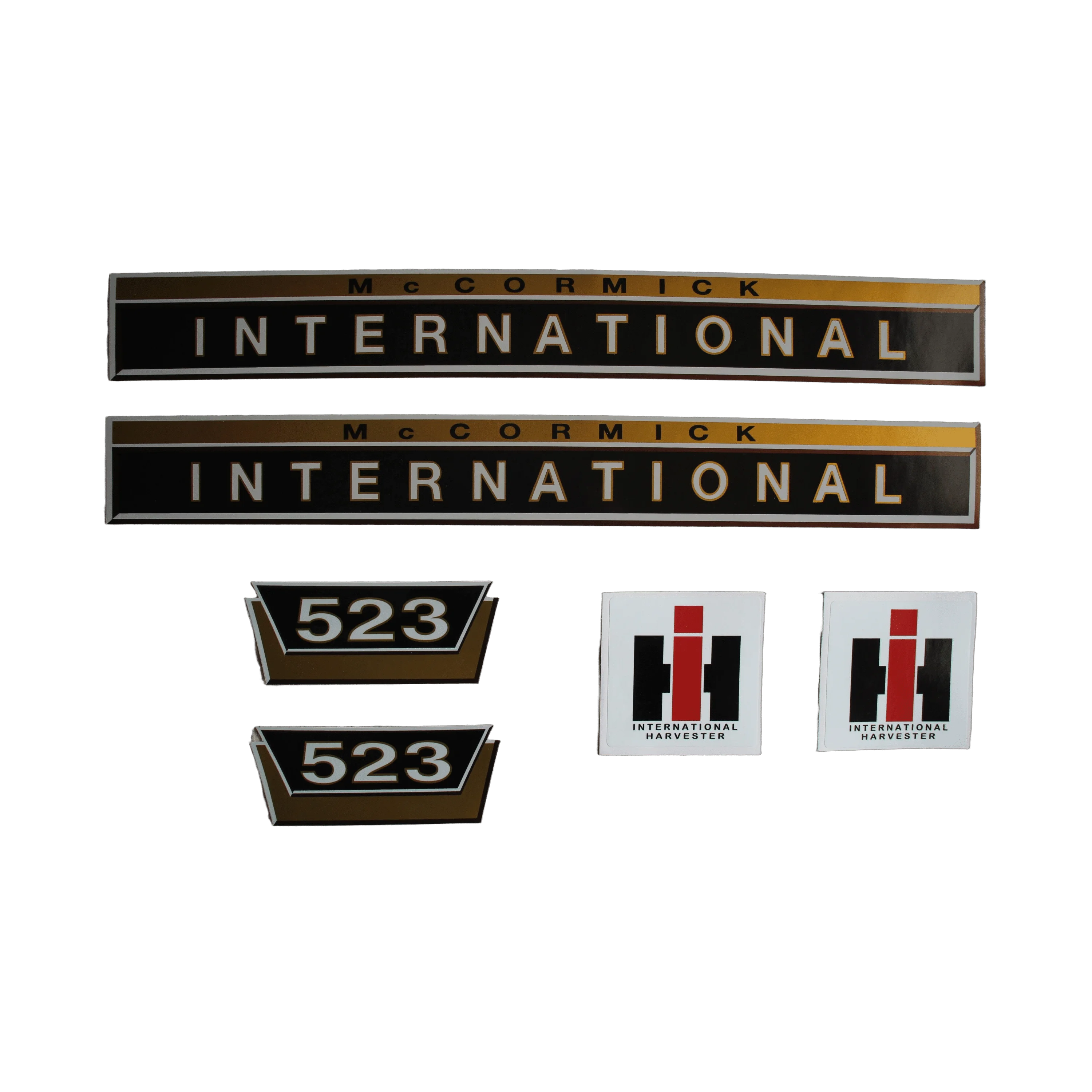 IHC International 523 Aufkleber gold klein