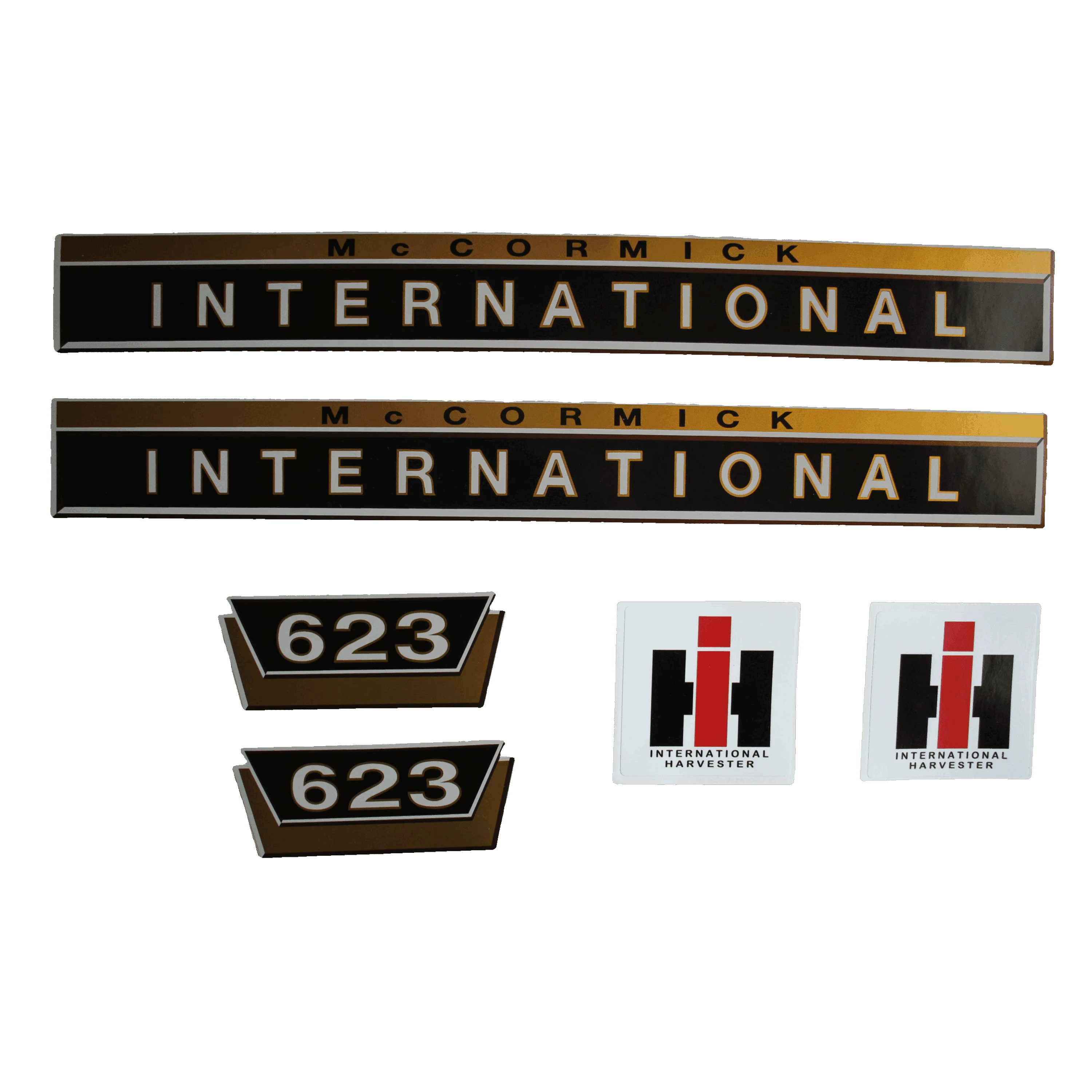 IHC International 623 Aufkleber gold klein