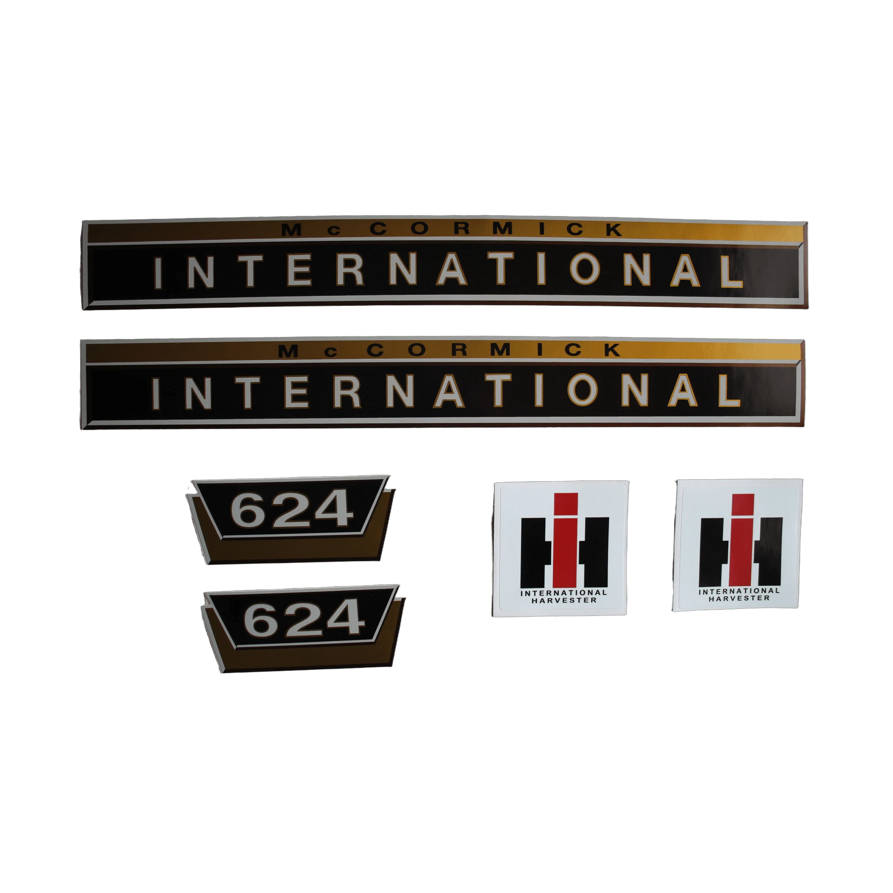 IHC International 624 Aufkleber gold klein