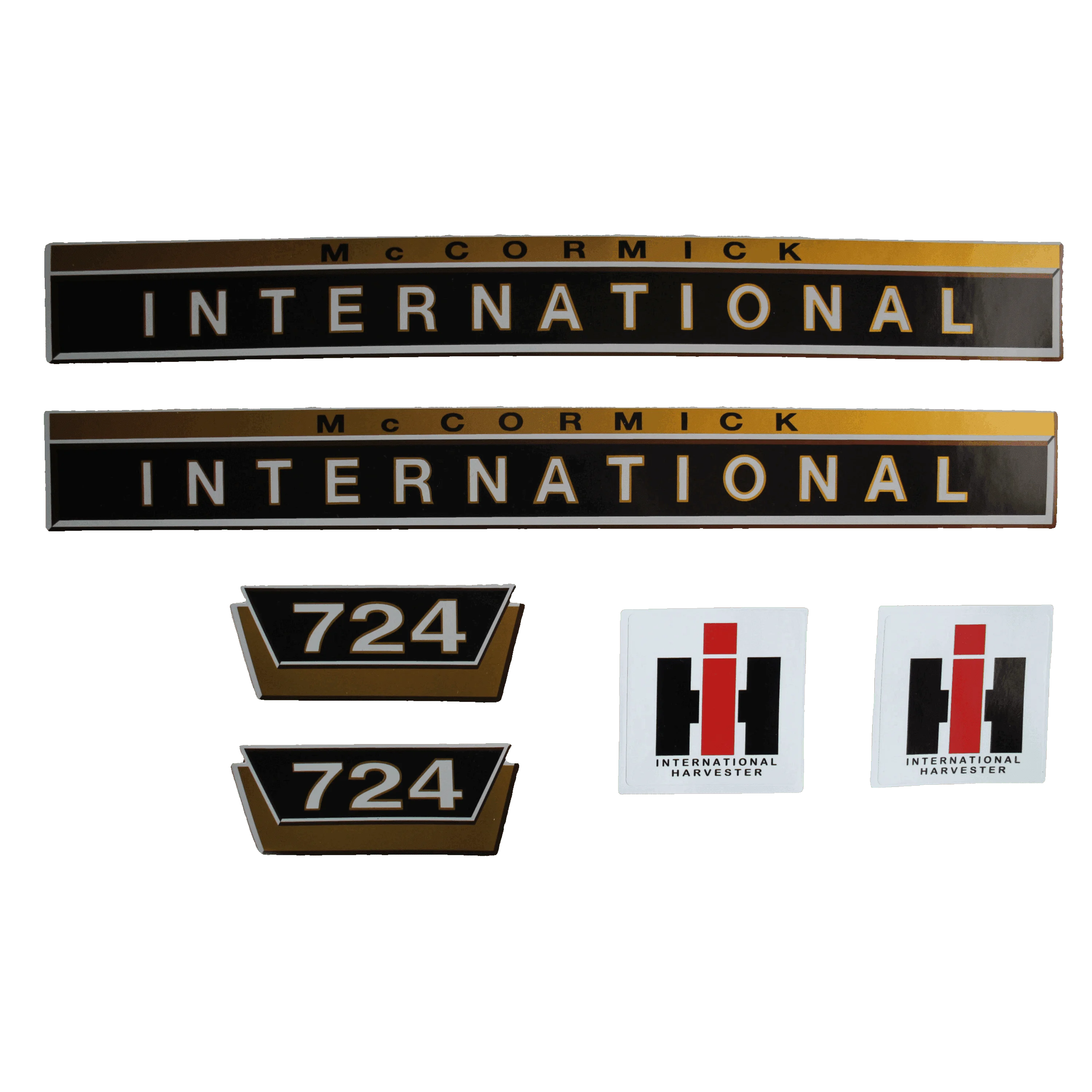 IHC International 724 Aufkleber gold klein