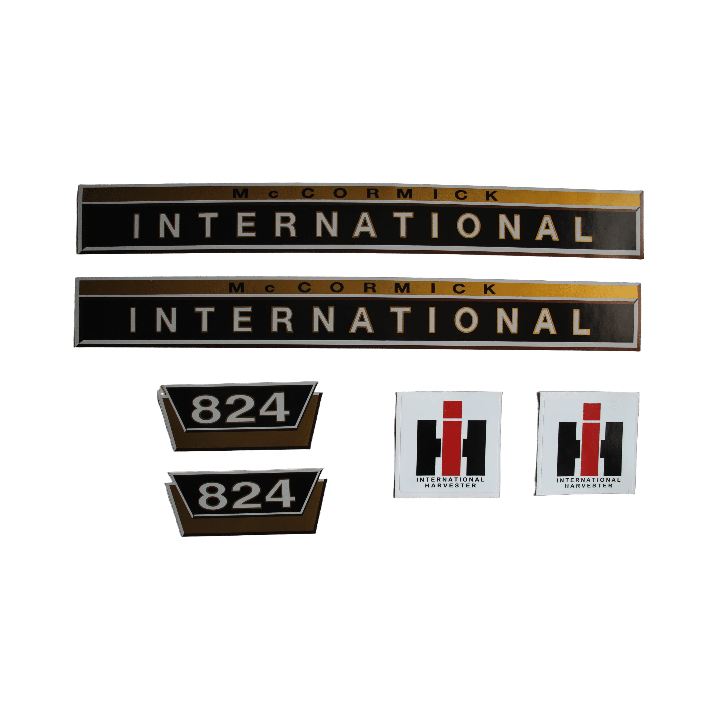 IHC International 824 Aufkleber gold klein