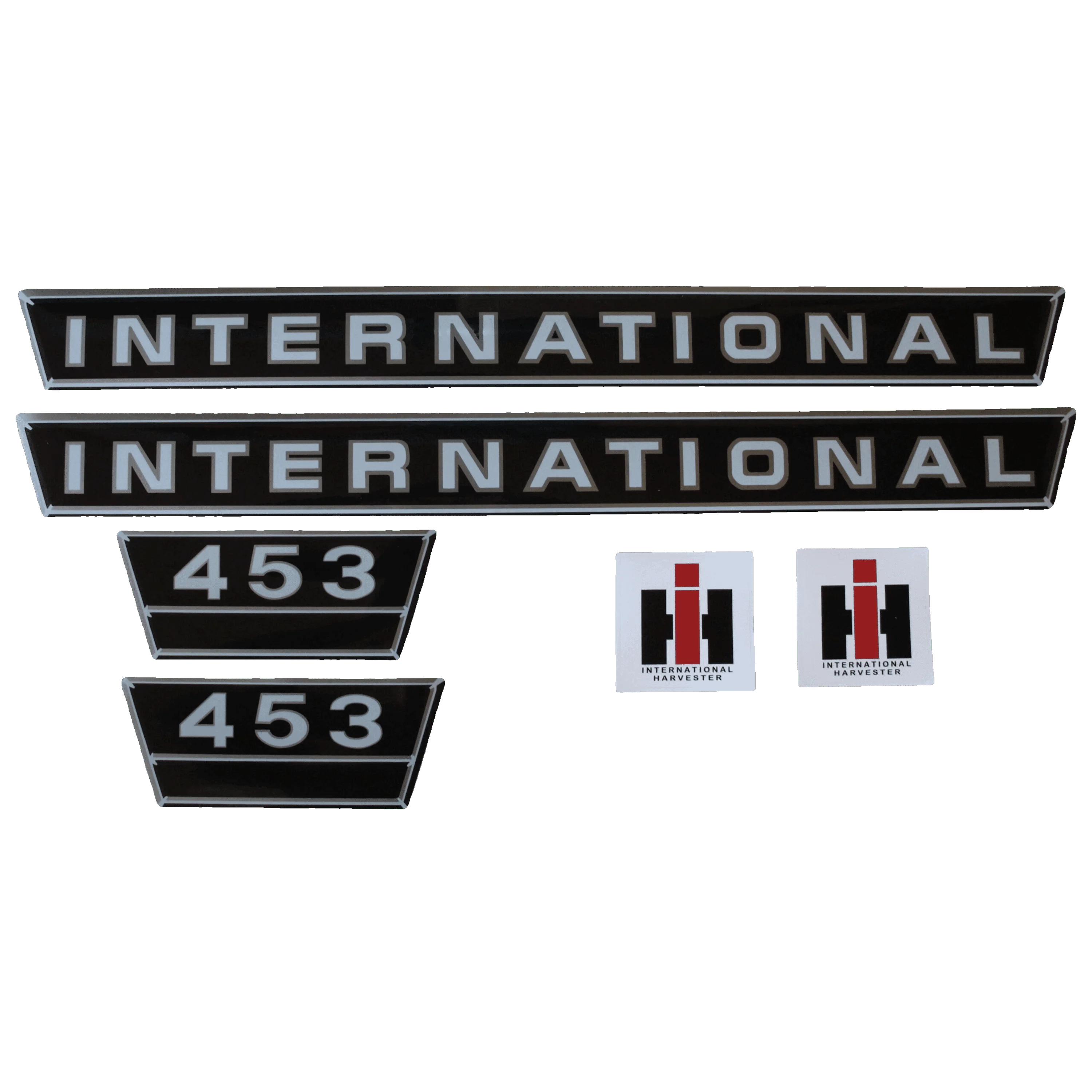 IHC International 453 Aufkleber silber groß