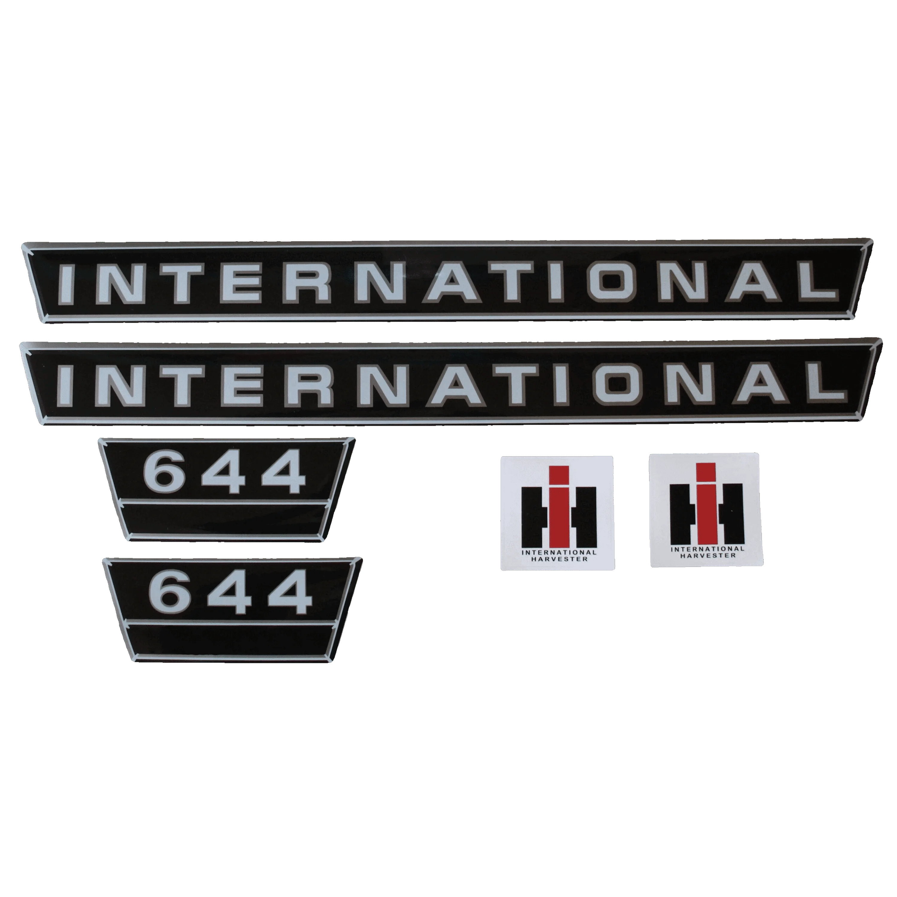 IHC International 644 Aufkleber silber groß