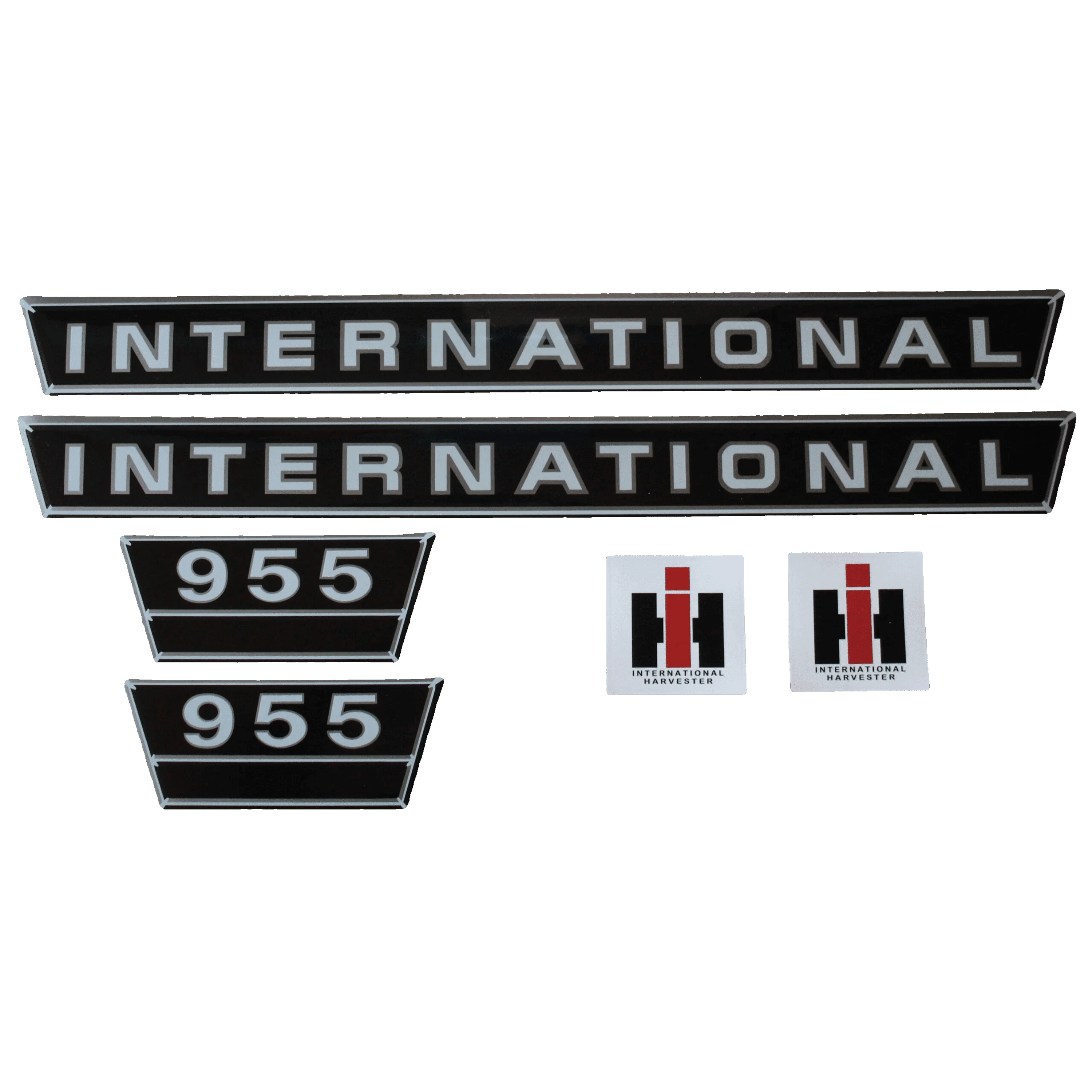 IHC International 955 Aufkleber silber groß