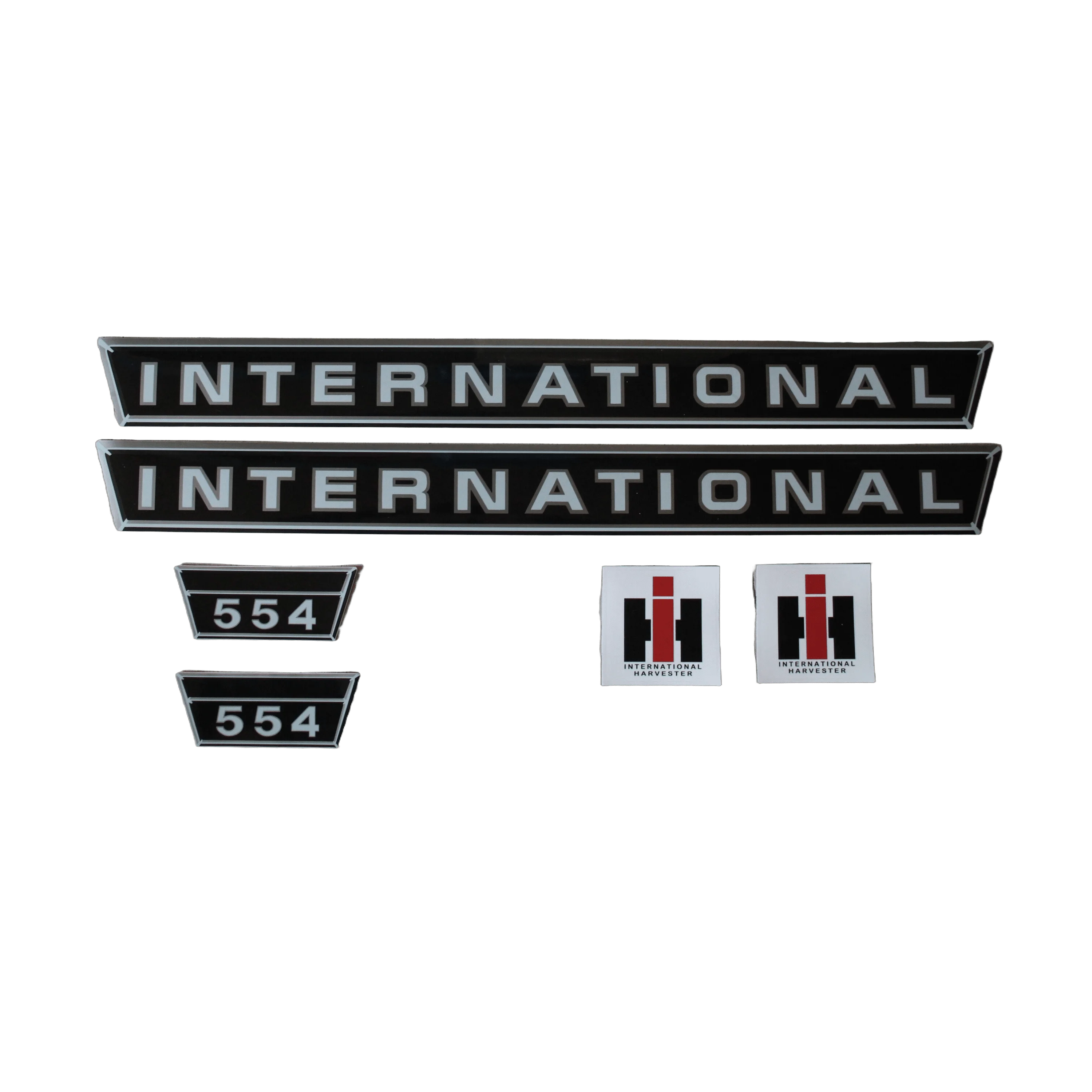 IHC International 554 Aufkleber silber klein
