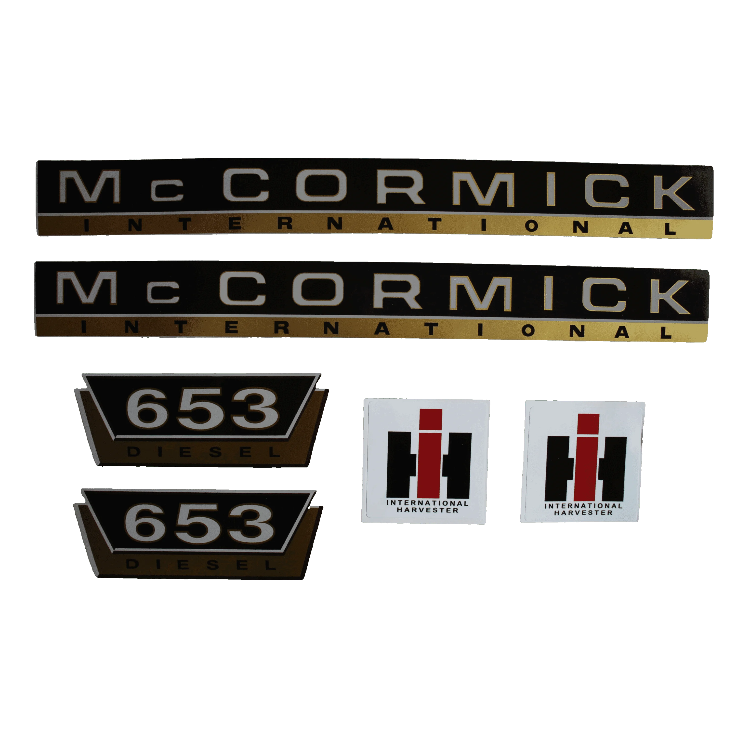 IHC Mc Cormick 653 Aufkleber gold groß