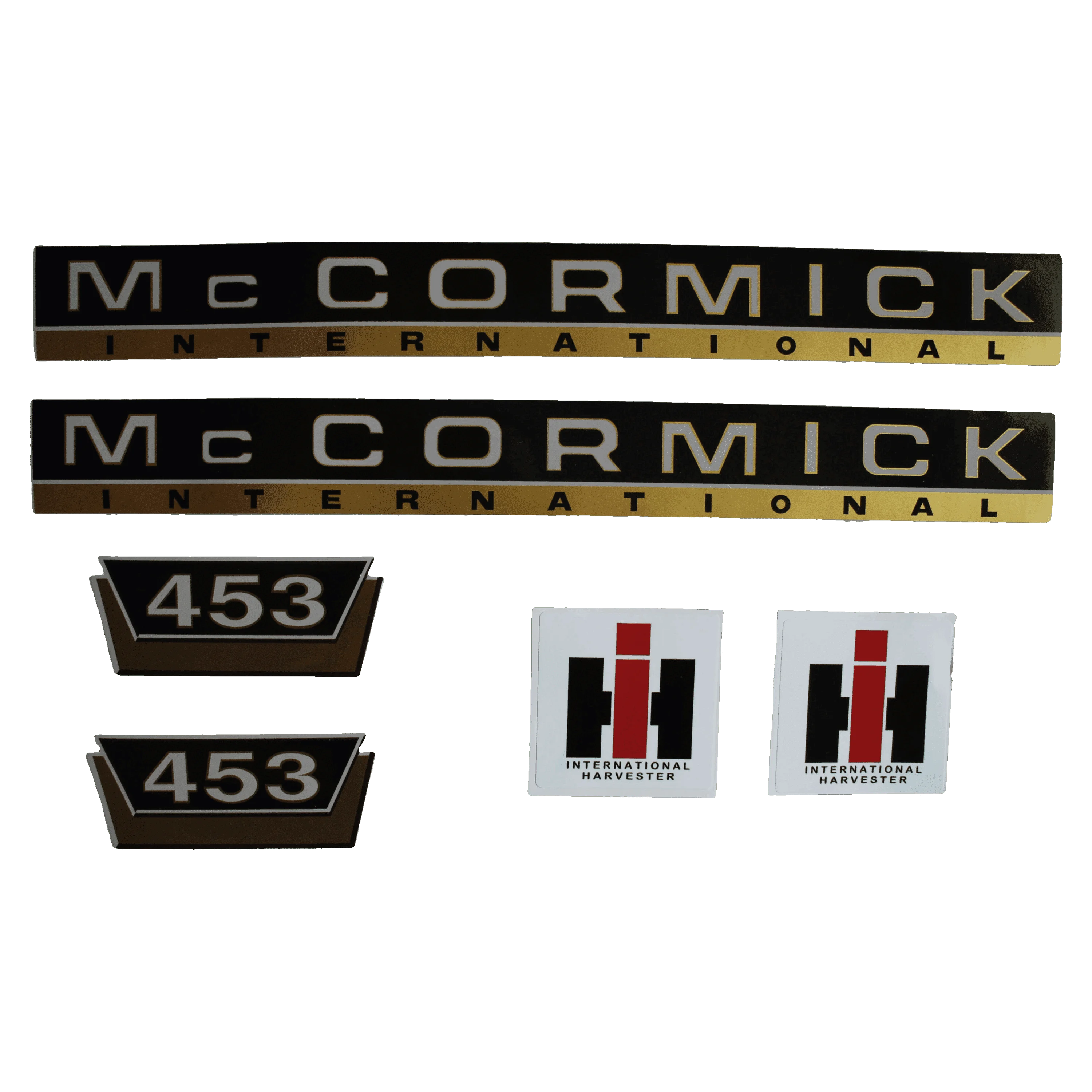 IHC Mc Cormick 453 Aufkleber gold klein