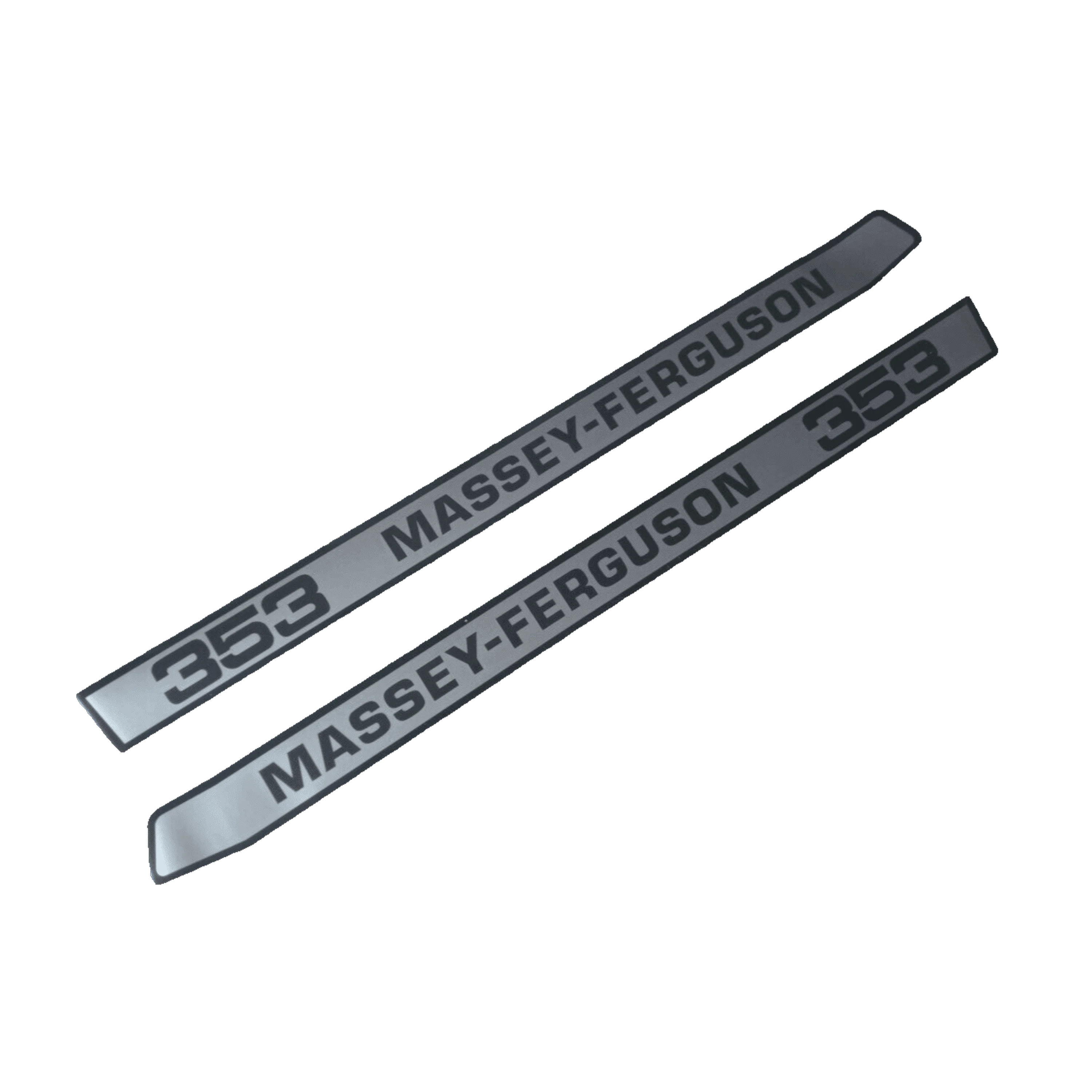 Aufkleber Motorhaube – Massey Ferguson 353 – e schwarz/silber Aufkleber Motorhaube – Massey Ferguson 353 – e schwarz/silber
