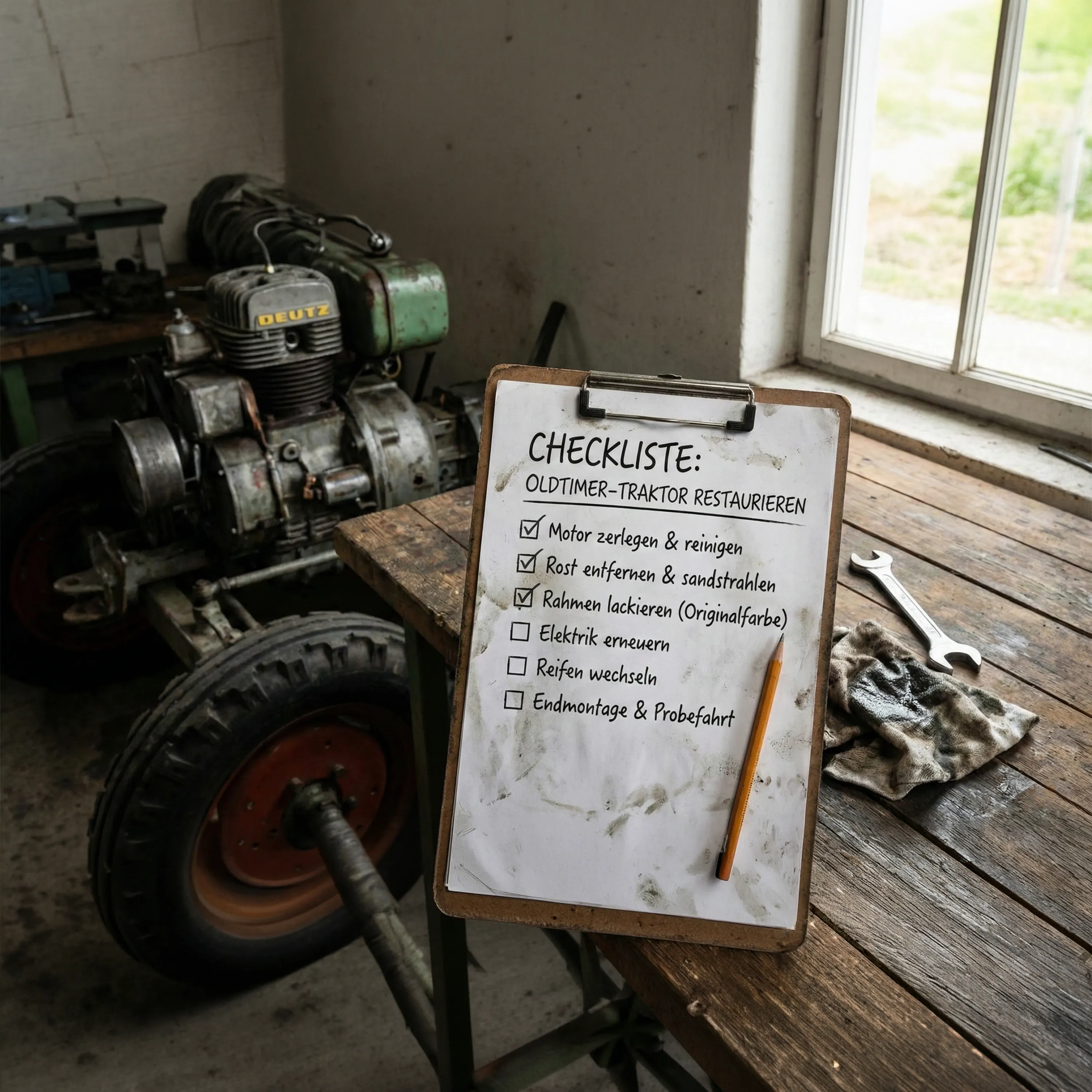 Checkliste: Oldtimer-Traktor restaurieren – Leitfaden