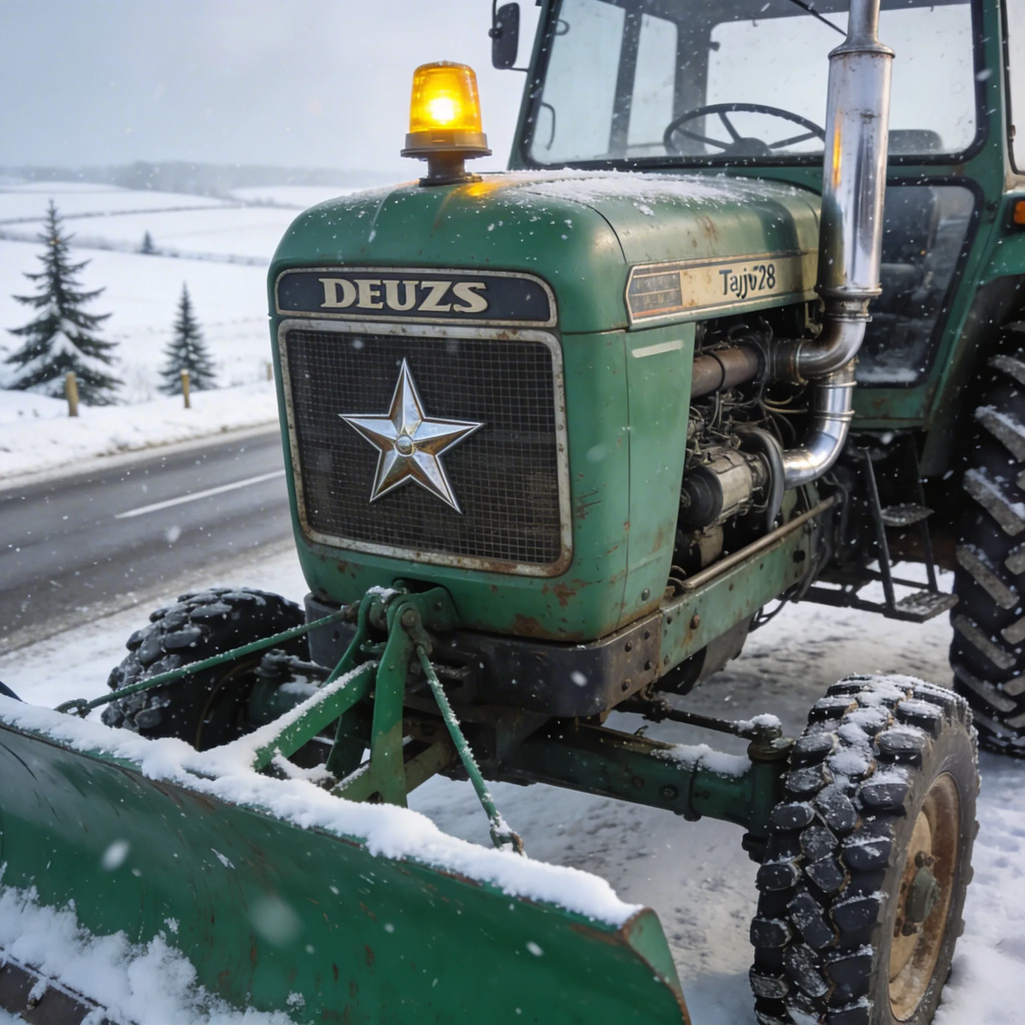 Oldtimer Traktor Winter