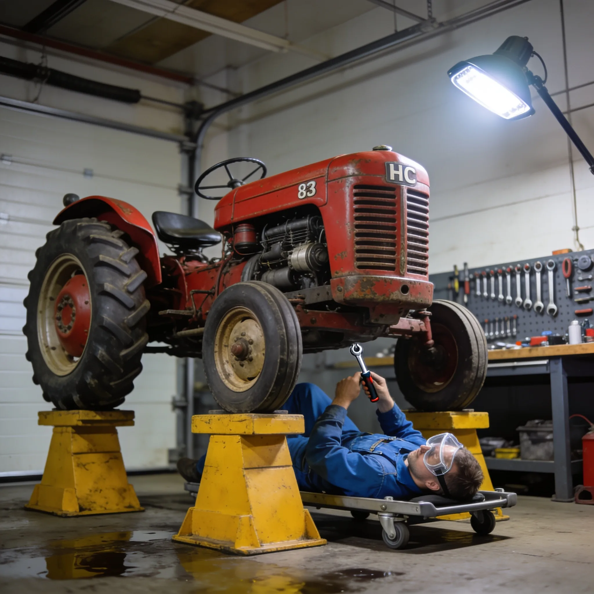 Werkstattsicherheit Traktor